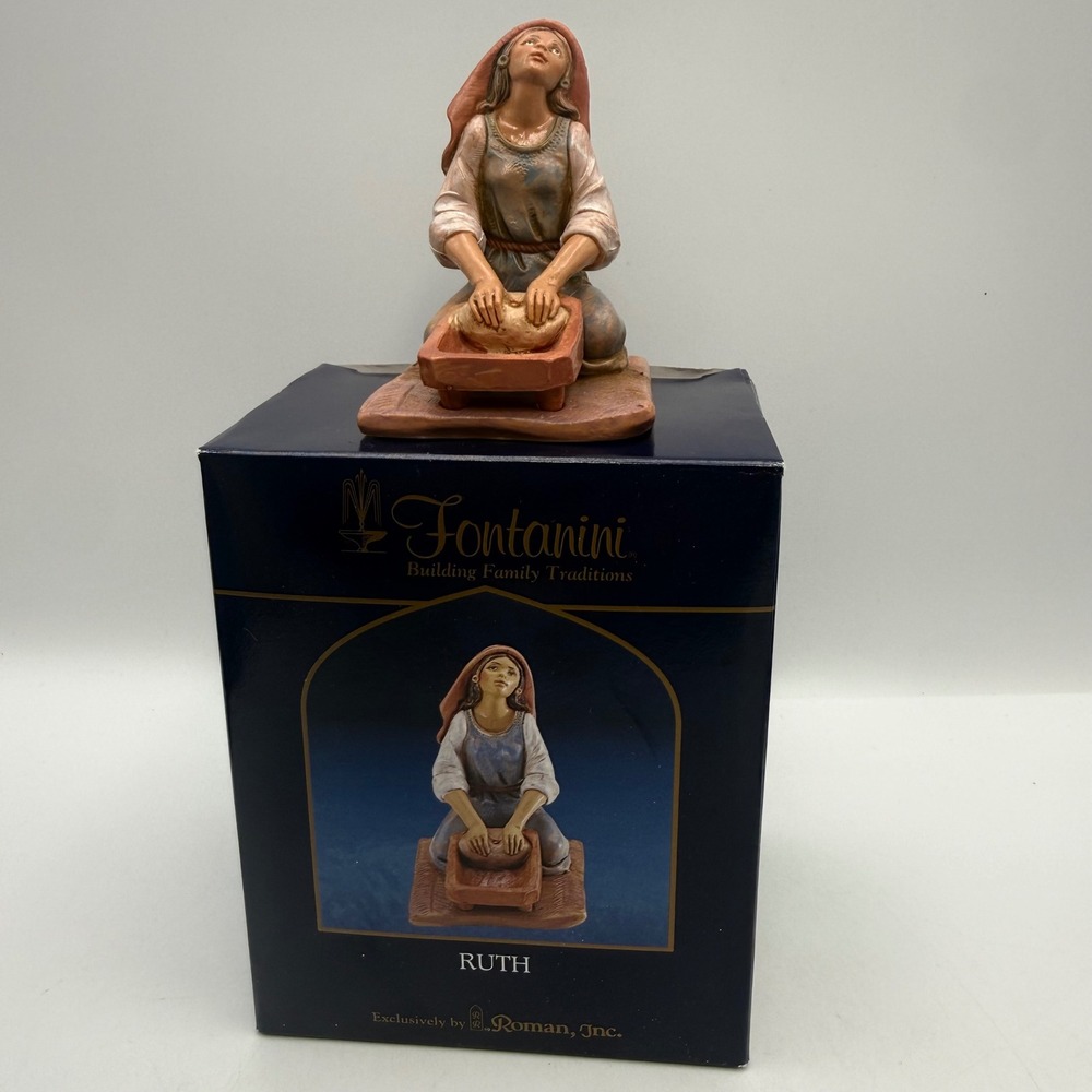 Fontanini Ruth Kneading Bread 5 Inch Scale Nativity Figurine 1997 Roman Inc Box